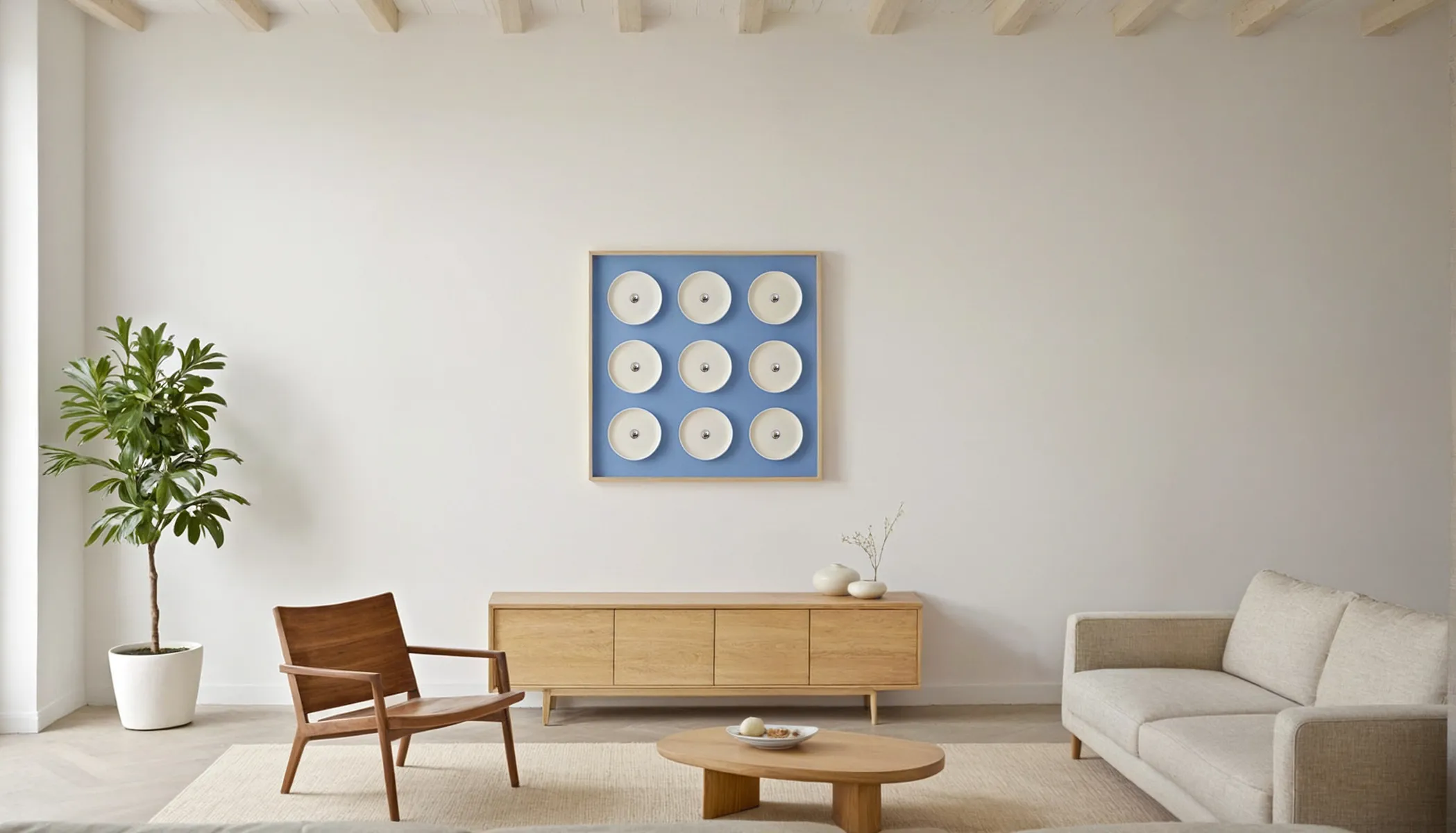 Ceramic vessel with soft warm lighting creating shadows on a neutral wall, exemplifying how thoughtful design shapes atmosphere and perception of space